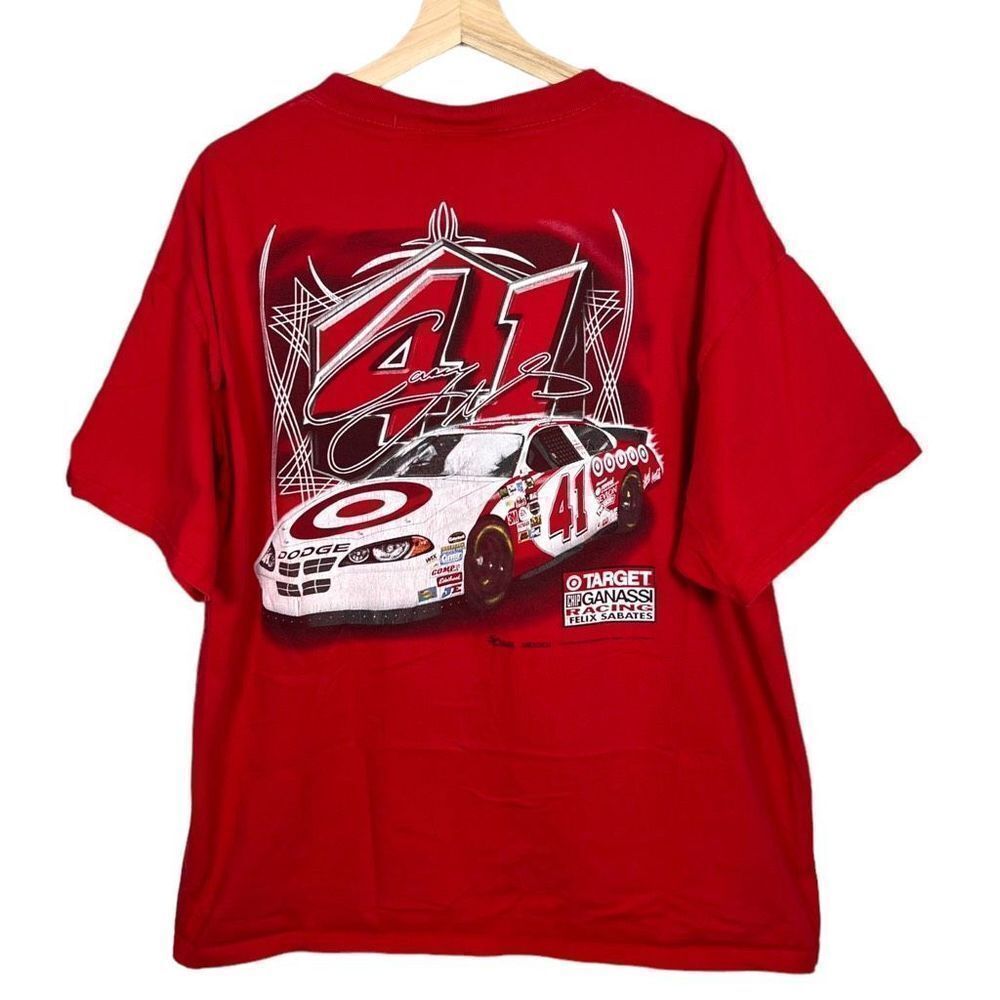 Vintage Y2K Casey Mears Nascar Racing Chase Authentics T-shirt Mens L